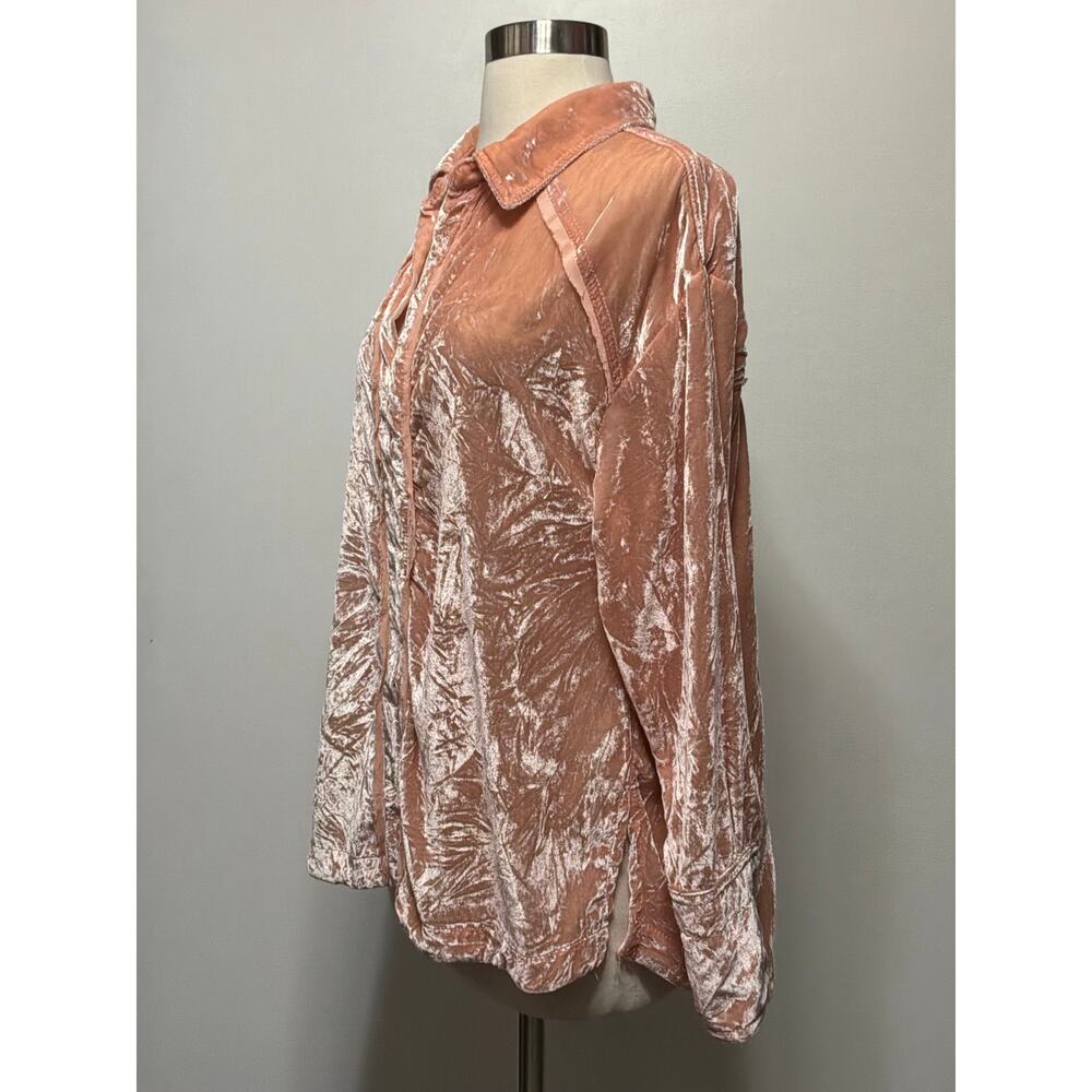 We The Free Marianna Velvet Shirt in Pink Size XS - Picture 5 of 9